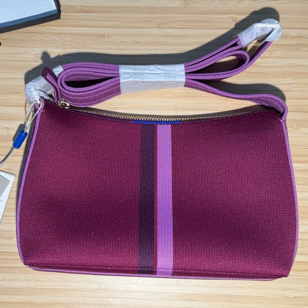 NWT Rothy's Casual Crossbody Bag in Plum Stripe